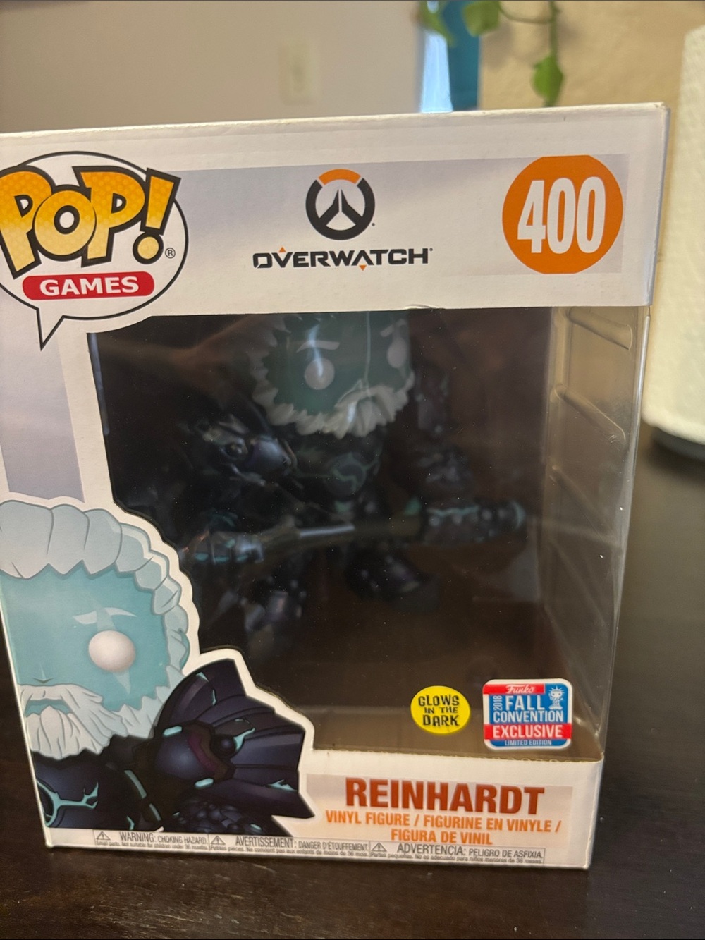 Funko Pop! Games Overwatch Reinhardt #400 - Teal & Dark Purple Glow